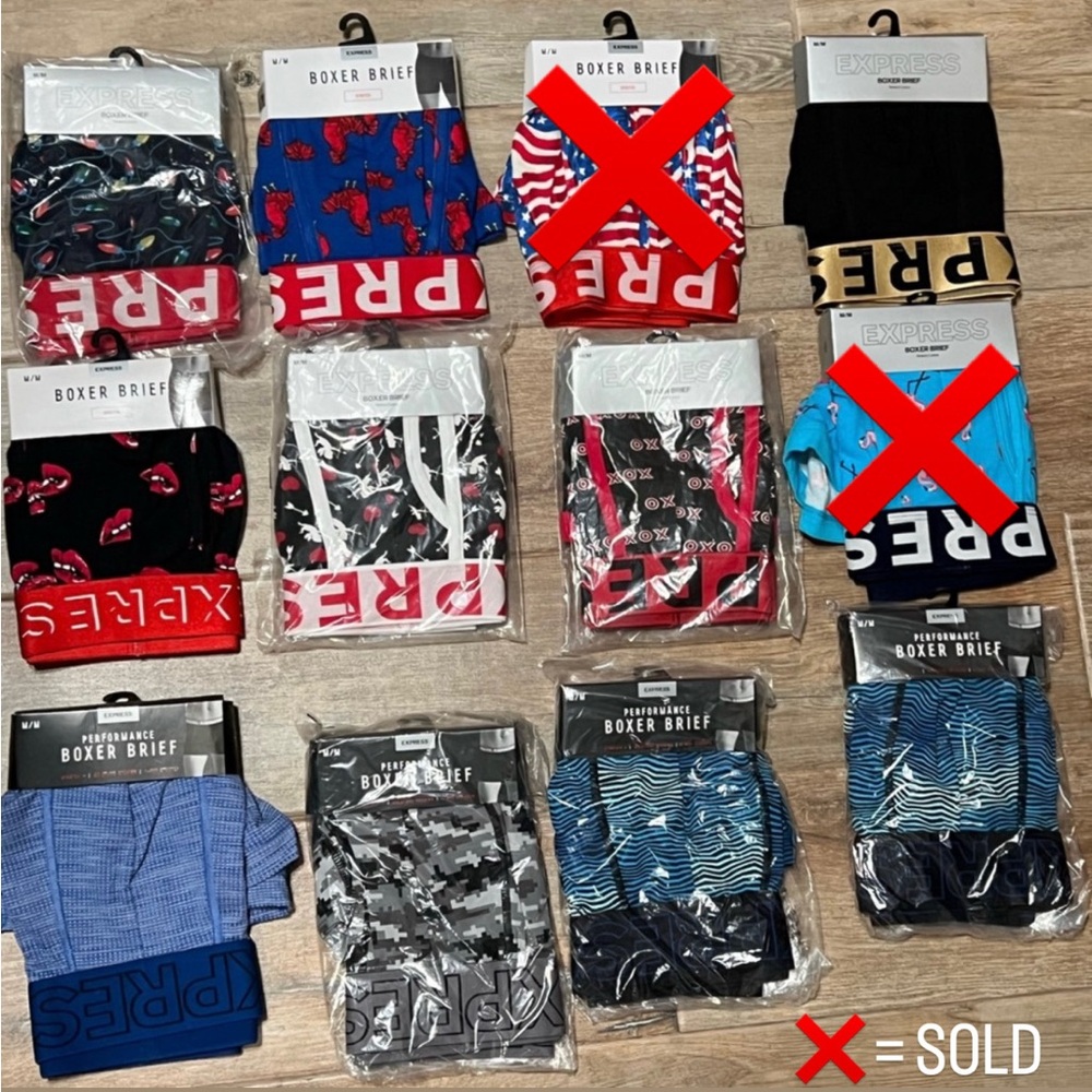 Express Men's Boxer Briefs in Vibrant Patterns